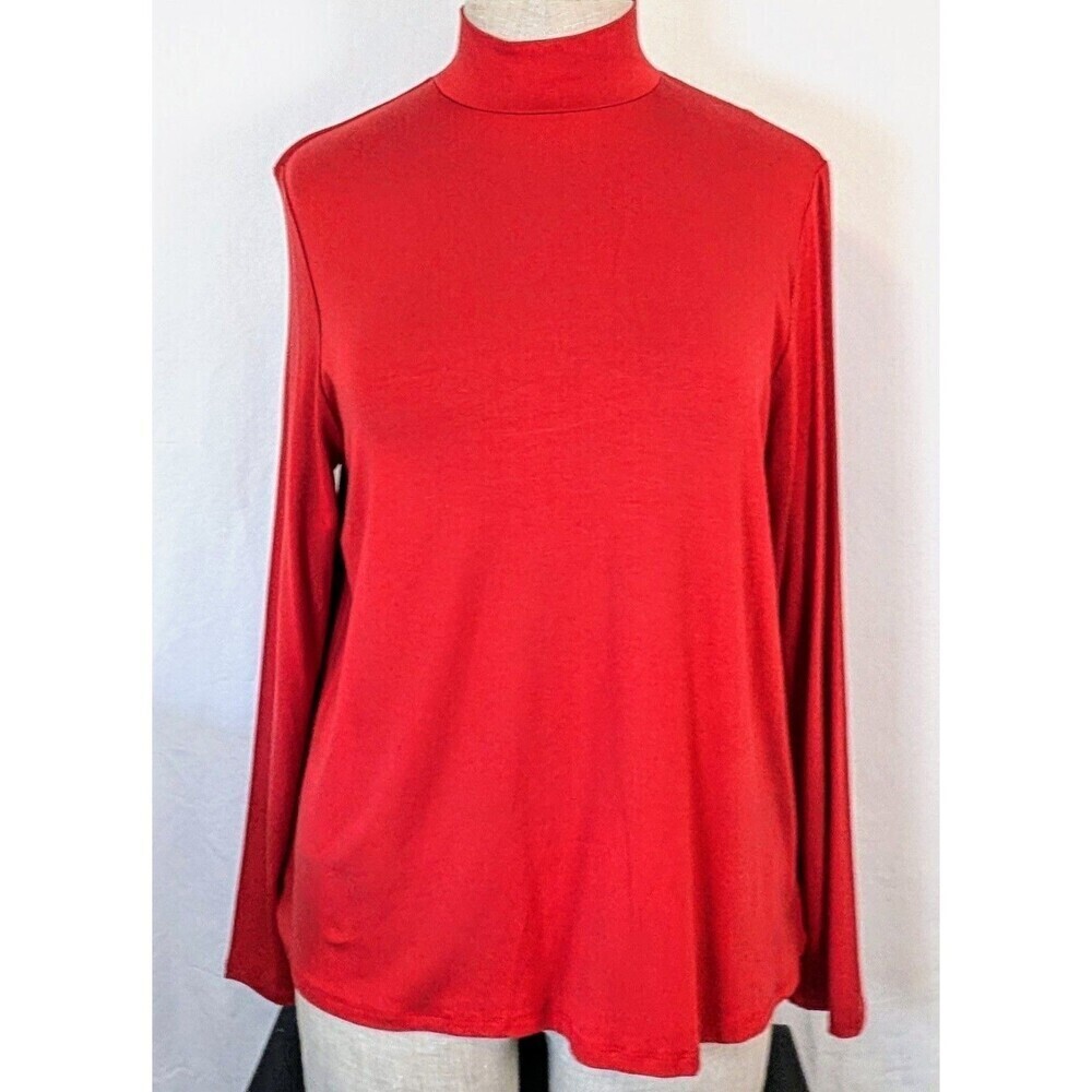 Wonderly Women’s XXL Red Mock Neck Long Sleeve Soft Knit Top NWT